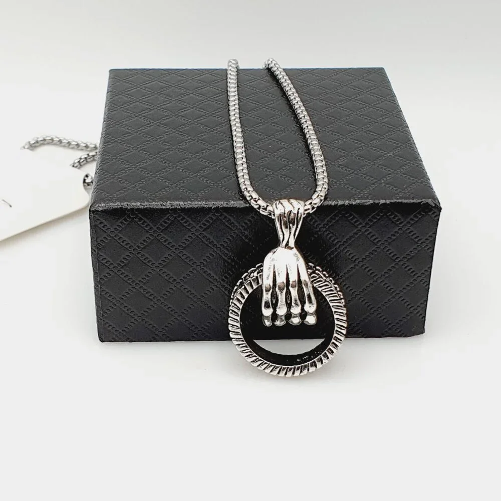 ❤️Vintage Fitness punk style skeleton Necklace , N90201P123